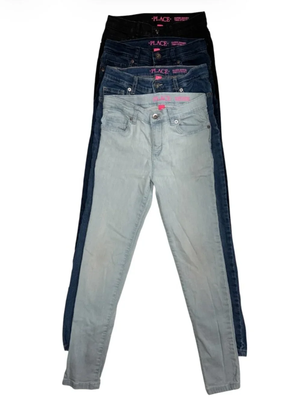 Pack of 4 The Children's Place Girls Super Skinny Mid Rise Jeans Size 10